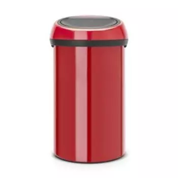 Мусорное ведро Brabantia Touch Bin, система Soft Touch, цвет пламенно-красный, 60 л