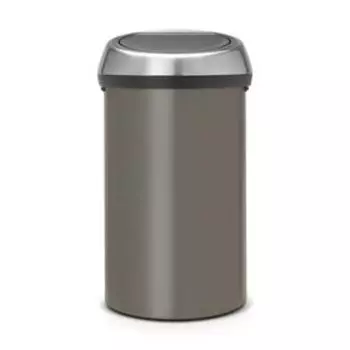 Мусорное ведро Brabantia Touch Bin, система Soft Touch, цвет платиновый, 60 л