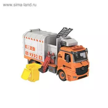 Мусоровоз-конструктор, фрикционный, свет/звук, 1:12