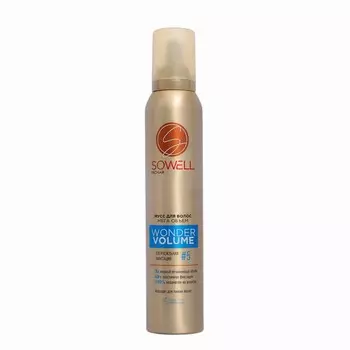 Мусс для волос мега сверхсильной фиксации SoWell Wonder Volume объем от корней, 200 мл