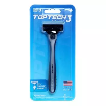 Мужская бритва TopTech Basic 3, 1 бритва + 1 сменная кассета, совместима с gillette mach3