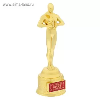 Кубок наградная фигура «Лучший брат в мире», оскар, золото, 18 х 6,3 см.
