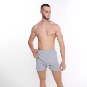 Мужские трусы свободные, цвет серый меланж, размер S