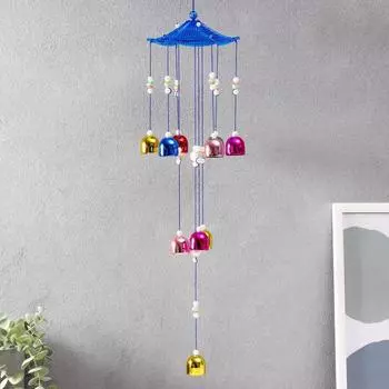 Музыка ветра металл "Цветные колокольчики" 10 колокольчиков 51х13х13 см