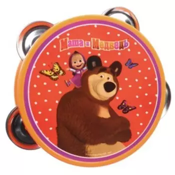 Музыкальная игрушка «Бубен», Маша и Медведь, МИКС