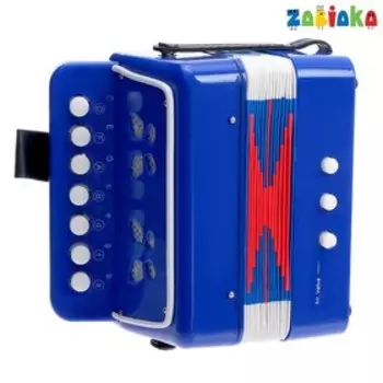 Музыкальная игрушка «Гармонь», цвет синий, уценка