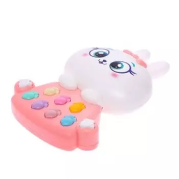 Музыкальная игрушка «Музыкальный зайчик», звук, свет, цвет розовый
