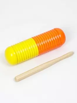 Музыкальный инструмент Гуиро Music Life трещотка, 144.5 см, желтый с красным