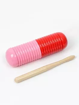 Музыкальный инструмент Гуиро Music Life трещотка, 144.5 см, розовый с красным