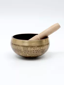 Поющая чаша Music Life «Узор», золотистая, 9 см