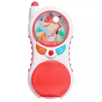 Уценка (в пакете) Музыкальный телефон «Лисица», звуковые и световые эффекты, в пакете, МИКС