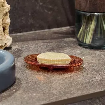 Мыльница, 9.8х15.2х1.9 см, цвет оранжевый