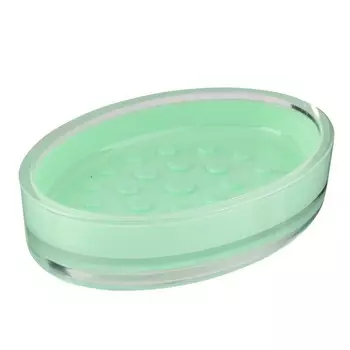 Мыльница Axentia Graz из пластика, эффект объемА, пастельно-зелёный, 13,5х2х9,5 см