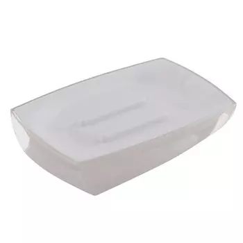 Мыльница Axentia Graz квадратный дизайн из пластика, эффект объемА, белый, 11,4х2,2х7,5 см 1035169