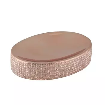 Мыльница Axentia Hollywood овальная из керамики, розовое золото, 12х2,5х9 см