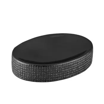 Мыльница Axentia Hollywood овальная из керамики, цвет чёрный, 12х2,5х9 см