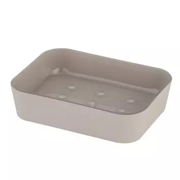 Мыльница Axentia Lena прямоугольная из софт-тач пластика, серый 11,8х8,9х2,8 см