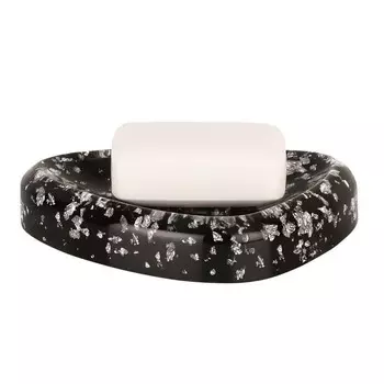 Мыльница ETNA GLITTER (пластик/чёрн).