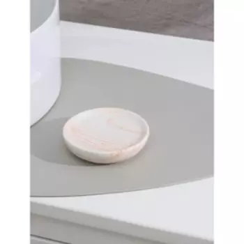 Мыльница керамическая Доляна «Розалин», цвет бело-бежевый