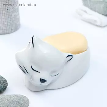 Мыльница «Кошка», 9148 см, фарфор