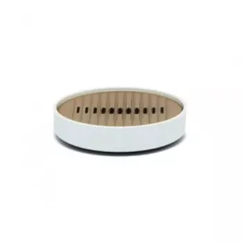 Мыльница Lenox, круглая, цвет белый с золотом