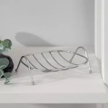 Мыльница на ножках Доляна «Сибарит», 129.54 см, хромированная