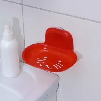 Мыльница на присоске «Котик», 13×10×6 см, цвет МИКС