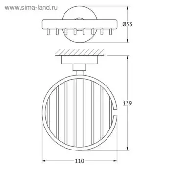 Мыльница-решетка, хром, ARTWELLE