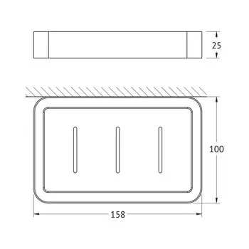 Мыльница-решетка хром ARTWELLE