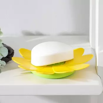 Мыльница «Ромашка», 14×2,5 см, цвет МИКС