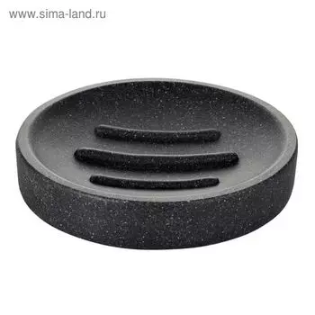 Мыльница Stone, цвет черный
