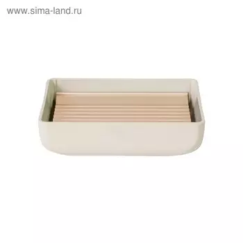 Мыльница Toskana, пластик, цвет бежевый/золото