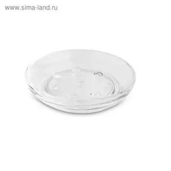 Мыльница Vetro, пластик, 36 x 2,5 см, прозрачная