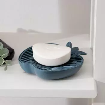 Мыльница «Яблоко», 13,5×12,5×3 см, цвет МИКС