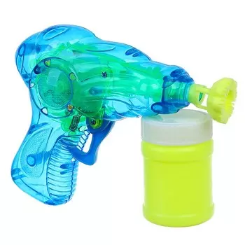 Генератор-пистолет мыльных пузырей «Пистолет световой» с насадкой и флаконом, 50 мл, цвета МИКС