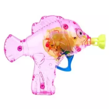 Генератор-пистолет мыльных пузырей «Рыбка-пистолет» со светом, 50 мл, цвета МИКС