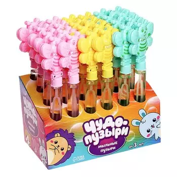 Мыльные пузыри трещотка «Пчёлка», 60 мл, цвета МИКС