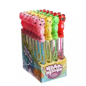 Мыльные пузыри «Животные», 26 3 2 см, 50 мл, цвета МИКС