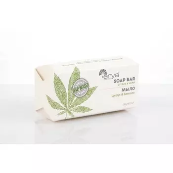 Мыло аромотерапевтическое Arya Home Citrus & Hemp, с маслом семян конопли, цвет оранжевый, 250 г