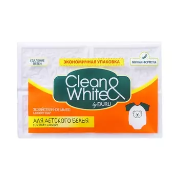 Мыло хозяйственное DURU CLEAN&WHITE Детское, 4*120 г