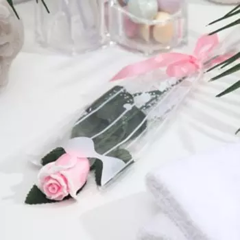 Мыло ручной работы "Роза на ножке", микс