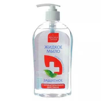 Мыло жидкое Красная линия "Защитное", антибактериальное, 520 мл