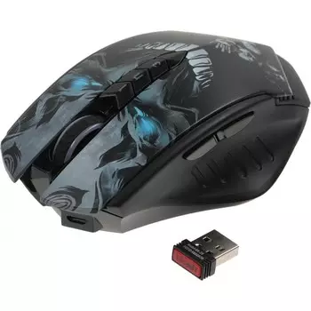 Мышь A4Tech Bloody R80 Plus Skull черный/рисунок оптическая (5000dpi) беспроводная USB (7bu 102939
