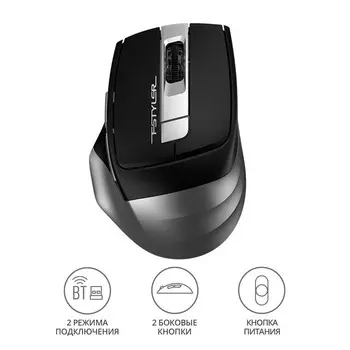 Мышь A4Tech Fstyler FB35 серый оптическая (2000dpi) беспроводная BT/Radio USB для ноутбука 1029443