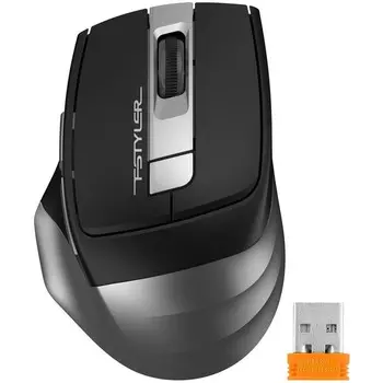 Мышь A4Tech Fstyler FG35S серый/черный оптическая (2000dpi) silent беспроводная USB (5but) 1029393