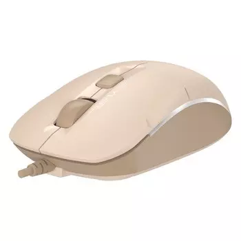 Мышь A4Tech Fstyler FM26 бежевый/коричневый оптическая (2000dpi) USB для ноутбука (4but)