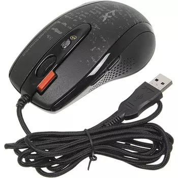 Мышь A4Tech V-Track F5 черный/рисунок оптическая (3000dpi) USB (6but)