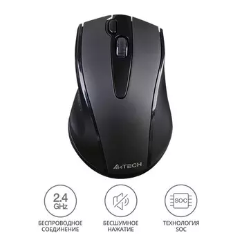 Мышь A4Tech V-Track G9-500FS черный оптическая (1200dpi) silent беспроводная USB (4but)