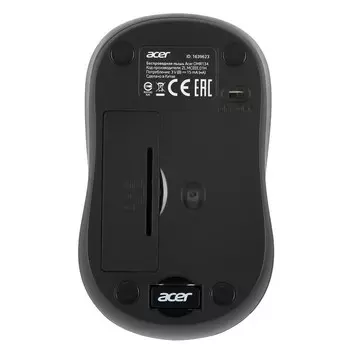 Мышь Acer OMR134 серый оптическая (1000dpi) беспроводная USB для ноутбука (2but)