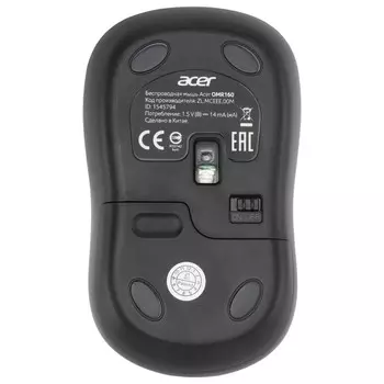 Мышь Acer OMR160 черный оптическая (1200dpi) беспроводная USB (3but)